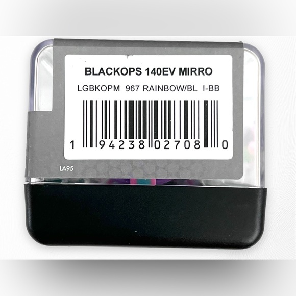 TYR BLACKOPS 140 EV RACING MIRROR GOOGLE- RAINBOW/ BLACK WITH SILVER MIRROR LENS - Picture 6 of 6